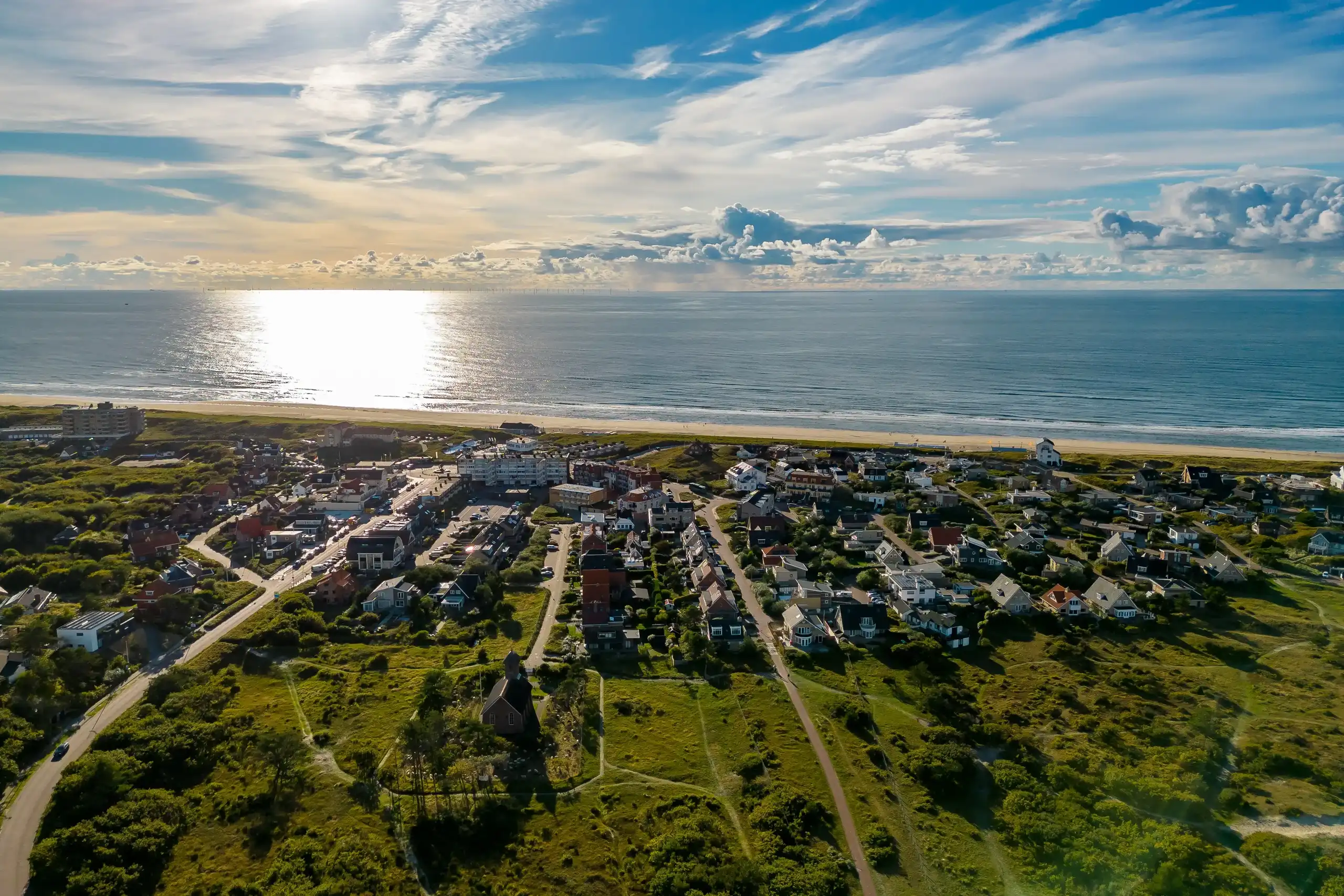Bergen aan Zee van bovenaf